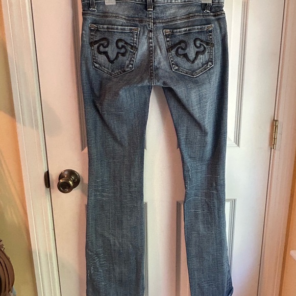 Express Size 4 Boot Cut Jeans with Subtle Fading - Picture 8 of 8